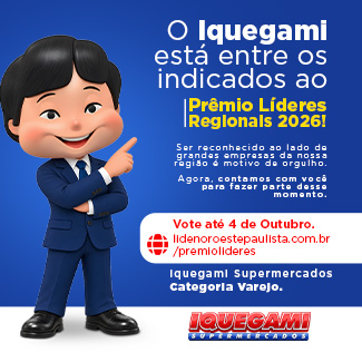 Anúncio: Iquegami no Prêmio Líderes Regionais 2026 - vote até 4 de outubro